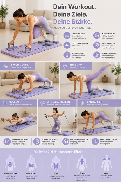 Multifunktionales Fitness- & Pilates-Board