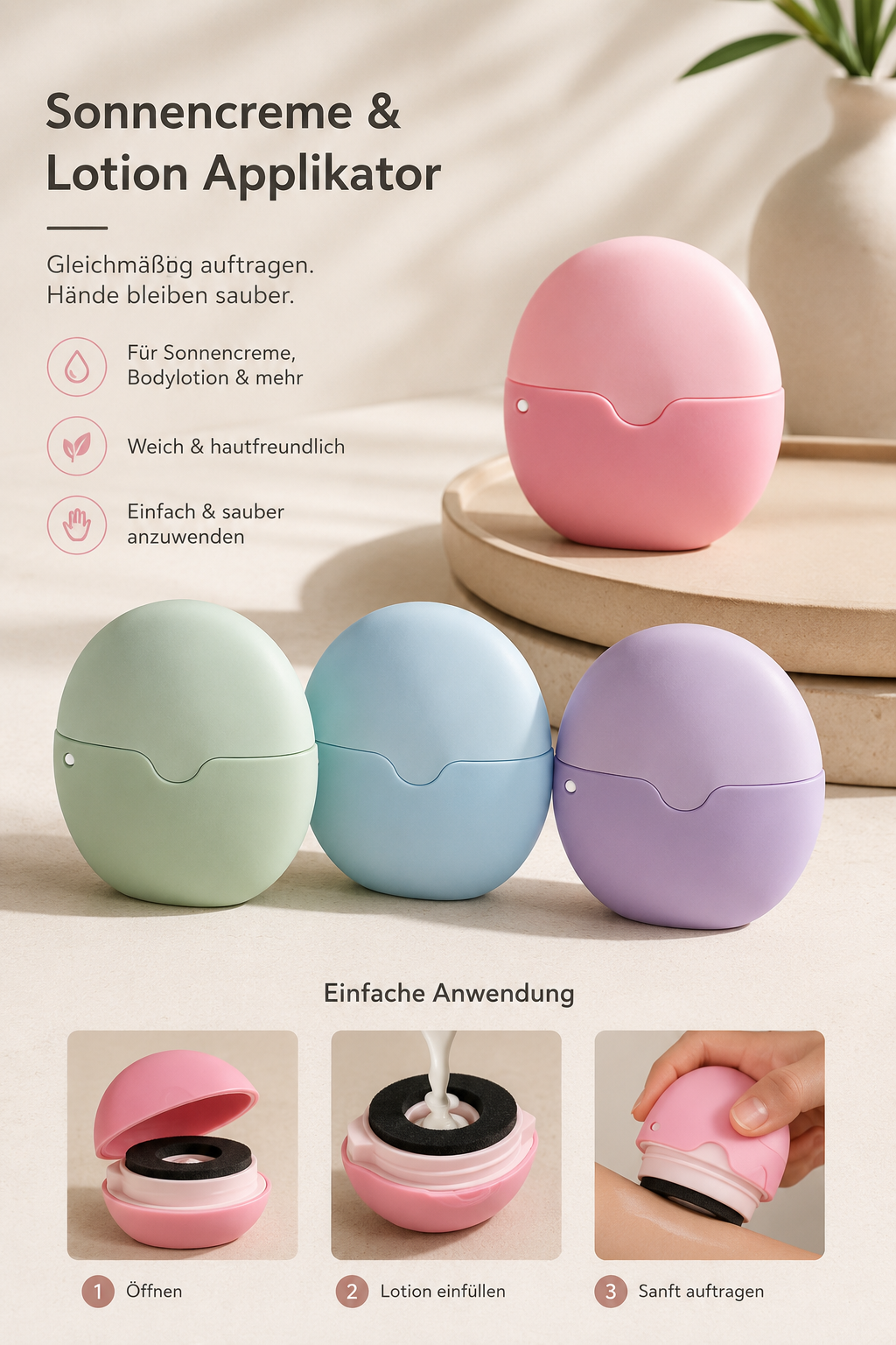 Sonnencreme-Applikator - Lotion Roller