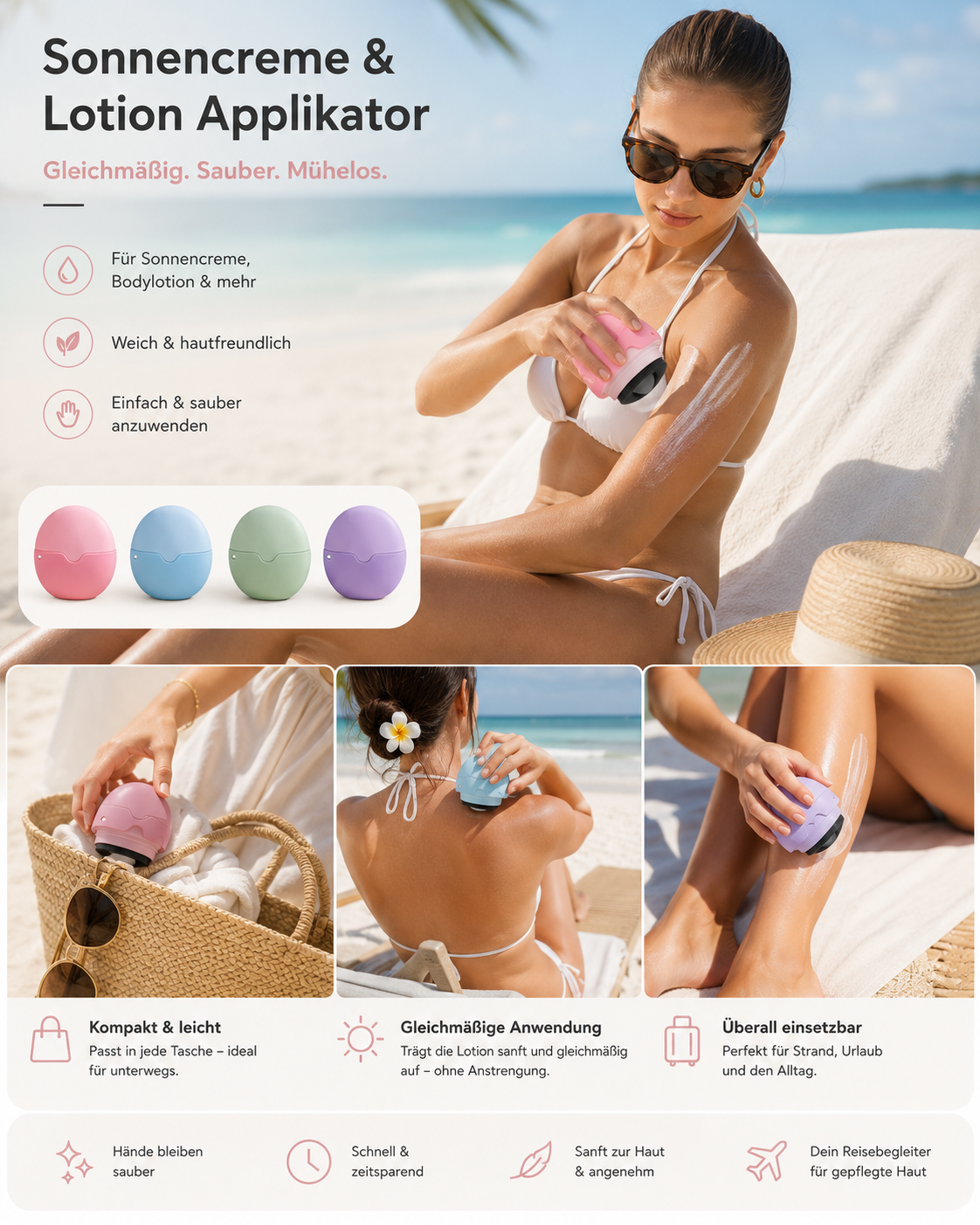 Sonnencreme-Applikator - Lotion Roller