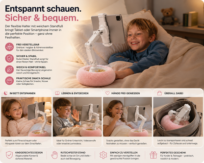 Handyhalter mit Snack-Ablage